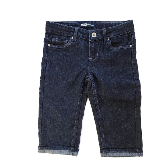Levi's Skimmer Crop Jeans Size 7x11 Reg Dark Blue - Picture 1 of 5